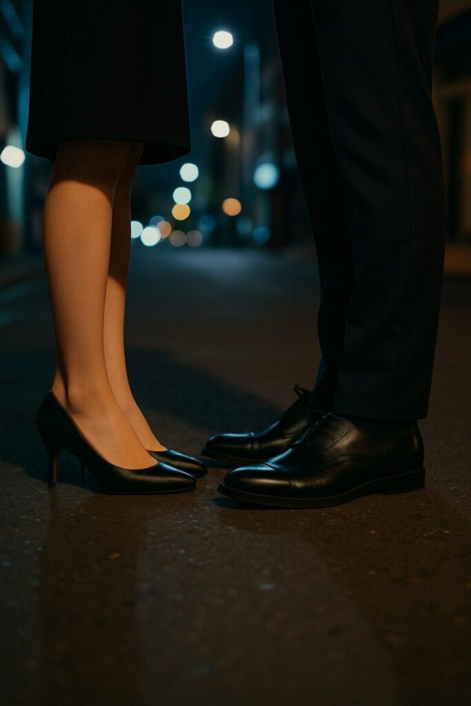 カップルが向かい合う写真
